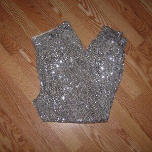 Cable & Gauge Sequin Joggers L NWT